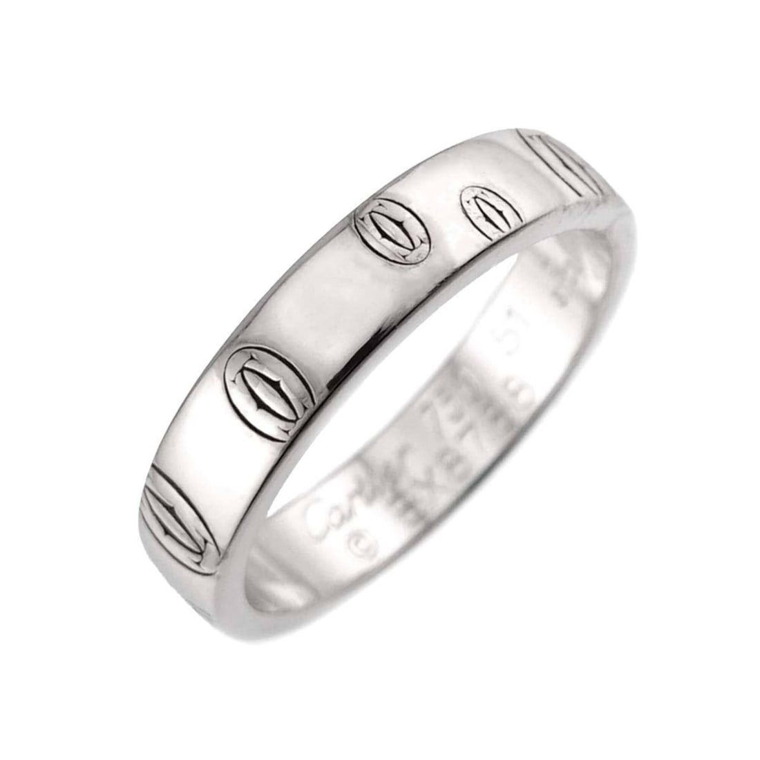 Cartier Happy Birthday Ring SM #51 18K WG White Gold 750 Logo: --- Catalog ---Category: SizeUS Size: 6Brand Size: 51Category: DesignType: Band ringGender: WomenMaterial: White gold (18K)Category: GeneralBrand: Cartier--- Item List ---Section: ConditionRanking: Ra