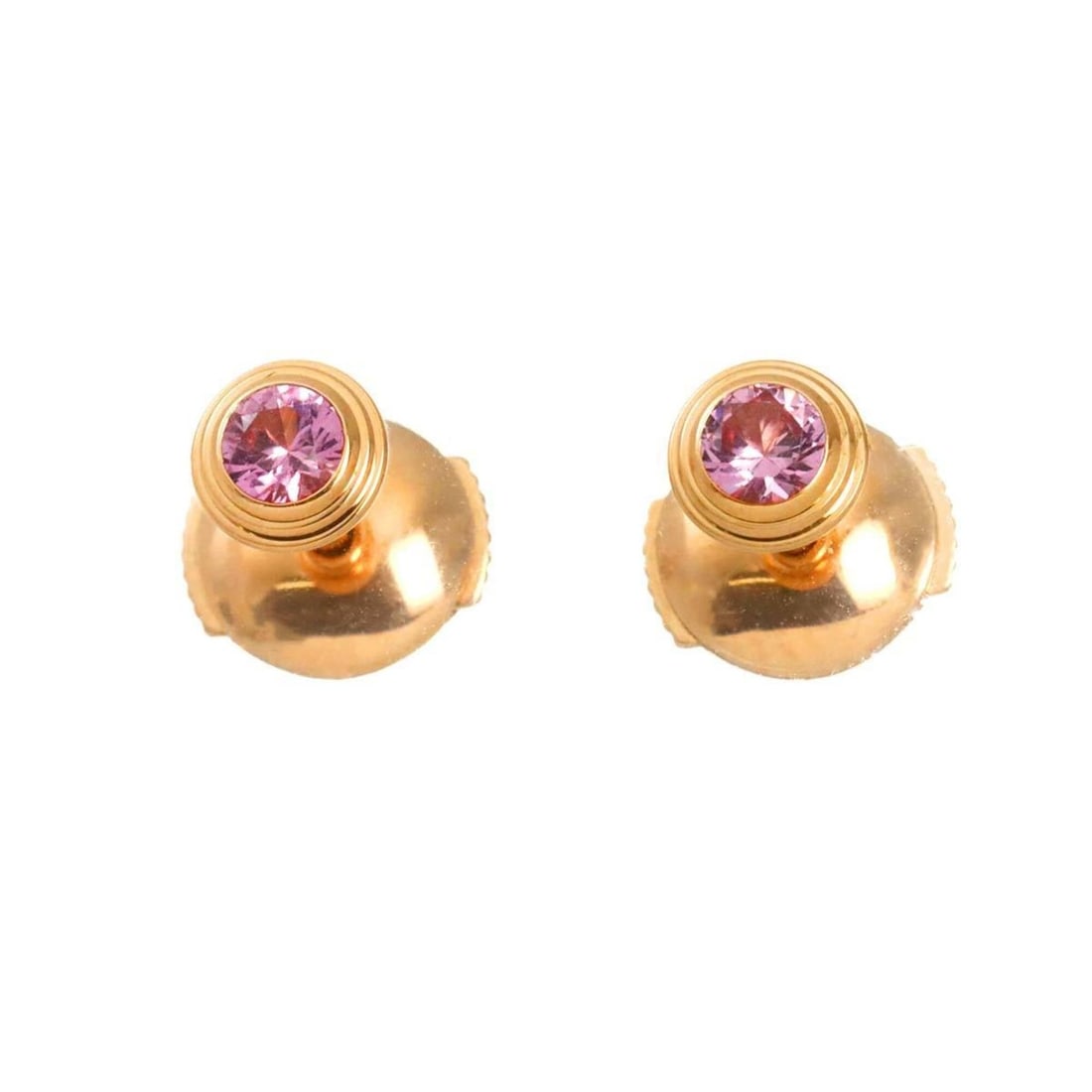 Cartier Damour Earrings, Medium Sapphire, MM, 18K PG Pink Gold 750, Diamants Légers (Pierced: --- Catalog ---Category: SizeSize (HxWxD): 5.00mm x 5.00mm / 0.20'' x 0.20''Category: DesignType: Stud earringsGender: WomenMaterial: Pink gold (18K)Category: GeneralBrand: Cartier--- Item List ---Sec