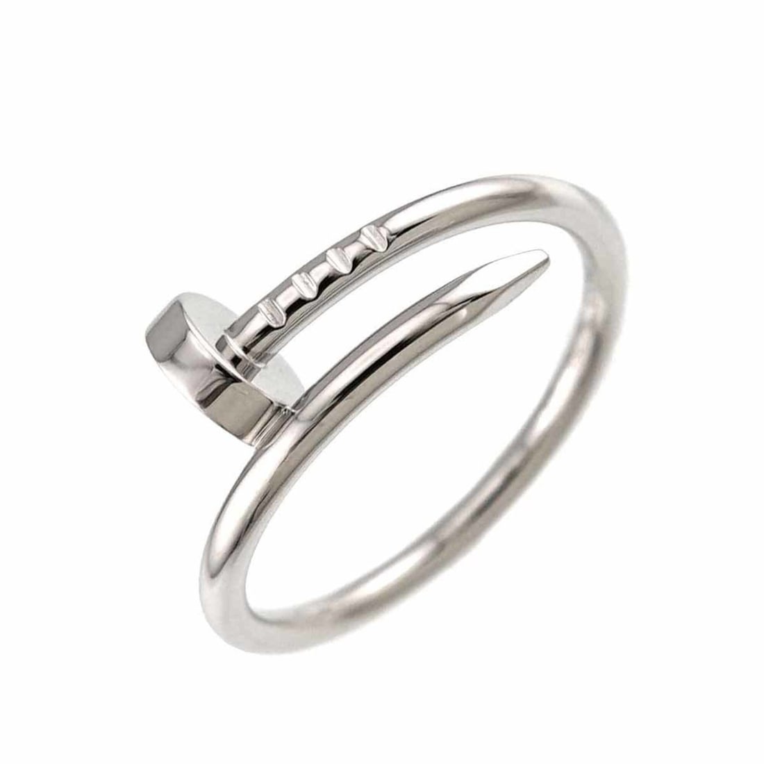 Cartier Juste un Clou Small SM #54 Ring, 18K WG White Gold 750.: --- Catalog ---Category: SizeUS Size: 7Brand Size: 54Category: DesignType: Band ringGender: WomenMaterial: White gold (18K)Category: GeneralBrand: Cartier--- Item List ---Section: ConditionRanking: Ra