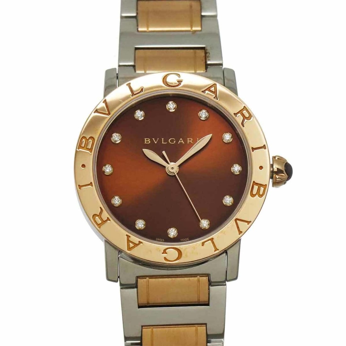 BVLGARI BBLP33SG Boys' Watch 12P Diamond Brown 18KPG Pink Gold Automatic (1 of 14)