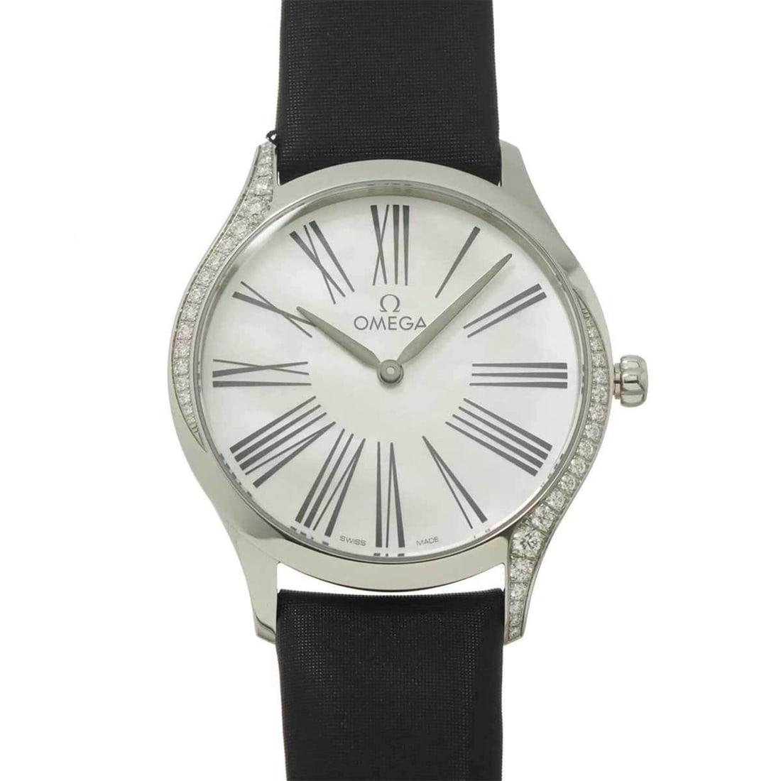 Omega De Ville Tresor 428 17 36 60 04 001 Women's Watch Diamond Bezel White Quartz: --- Catalog ---Category: SizeWrist Size: 13cm - 17cm / 5.11'' - 6.69''Case Diameter: 36mm / 1.42''Category: DesignType: WristwatchGender: WomenColor (Dial): White shellMaterial (Band): Satin, Stainles