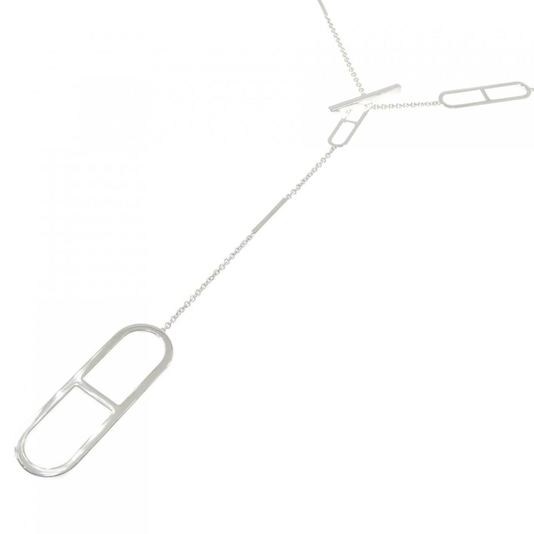 Hermes Hermès Ever Chaine d'Ancre Necklace: --- Catalog ---Category: SizePendant Size: 59.7mm x 19.9mm / 2.35'' x 0.78''Neck Circumference: 80 cm / 31.49''Category: DesignGender: Men,WomenMaterial: Silver 925Pendant Type: PendantNecklace Type: 