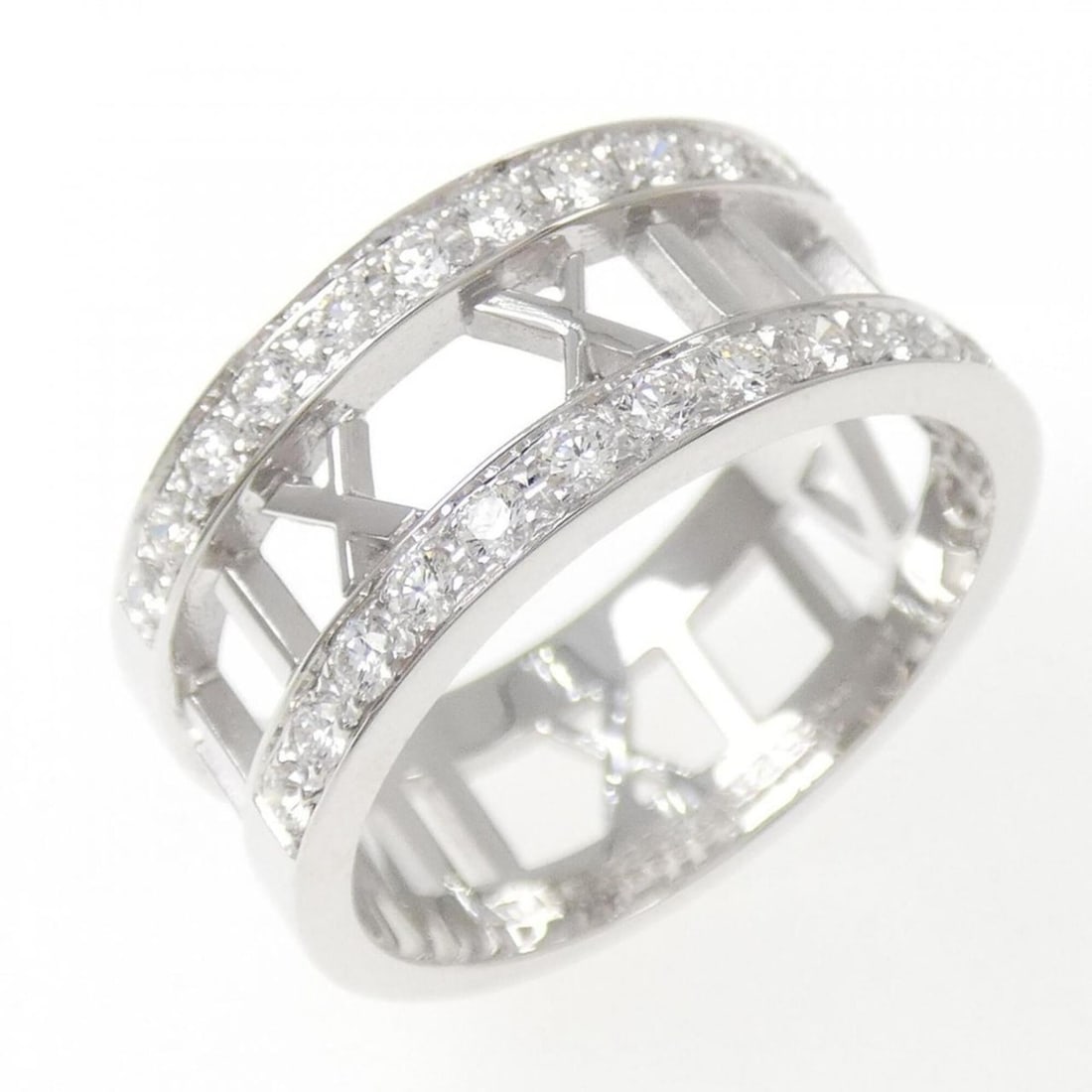 Tiffany Atlas Ring: --- Catalog ---Category: SizeJP Size: 17.5US Size: 8.5Category: DesignType: Band ringColor: White goldGender: Women,MenMaterial: Yellow gold (18K)Category: GeneralBrand: Tiffany--- Item List