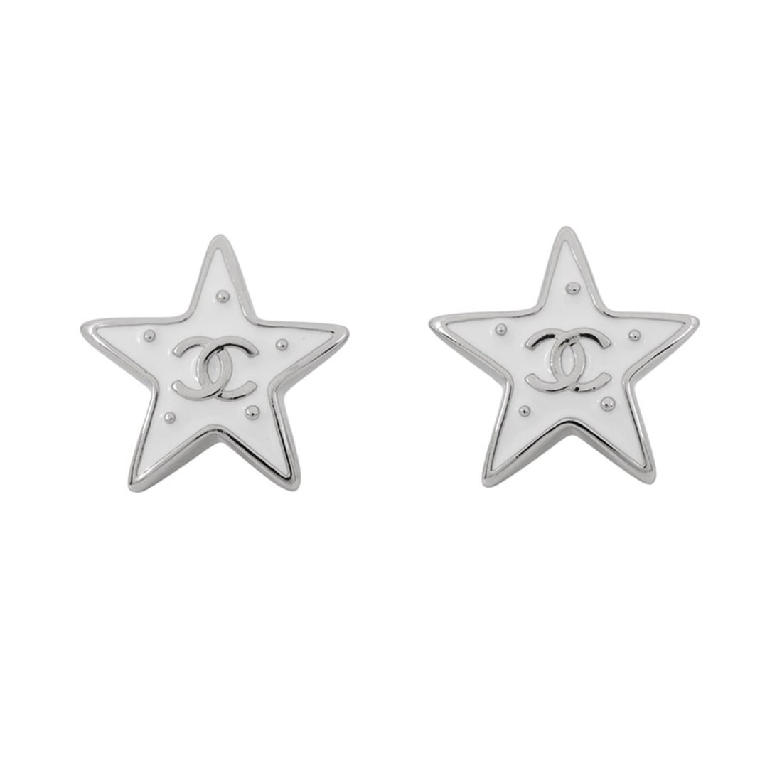 Chanel Cosmo Star Earrings Coco Mark L26 S ABH462 CHANEL Black Women's: --- Catalog ---Category: SizeSize (HxWxD): 2.00mm x 2.00mm / 0.08'' x 0.08''Category: DesignType: Stud earringsColor: WhiteGender: WomenMaterial: MetalCategory: GeneralBrand: Chanel--- Item List ---Se