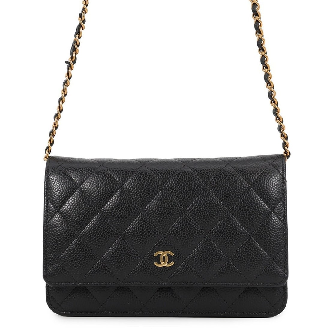 Chanel Chain Wallet Classic Matelassé Coco Mark Caviar Skin AP0250 CHANEL Black Women's WALLET: --- Catalog ---Category: SizeSize (HxWxD): 12.5cm x 19cm x 4cm / 4.92'' x 7.48'' x 1.57''Category: DesignType: Chain/Shoulder walletColor: BlackGender: WomenMaterial: Grained Calfskin Category: Genera