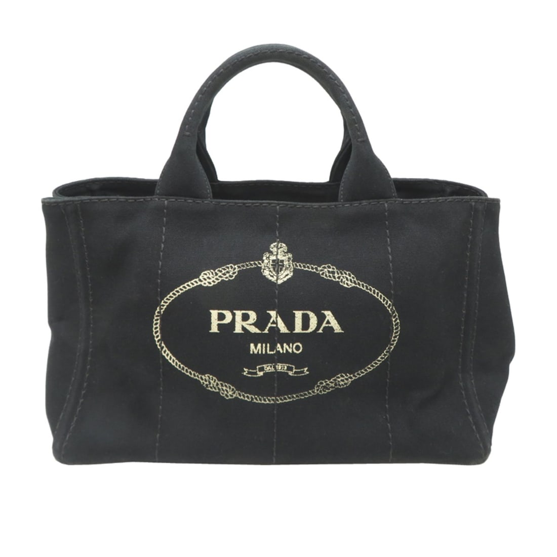Prada Canapa M Women's Tote Bag, Canvas, Black: --- Catalog ---Category: SizeSize (HxWxD): 22cm x 35cm x 22.5cm / 8.66'' x 13.77'' x 8.85''Category: DesignType: Tote bagColor: BlackGender: WomenMaterial: Canvas Category: GeneralBrand: PradaCountry 