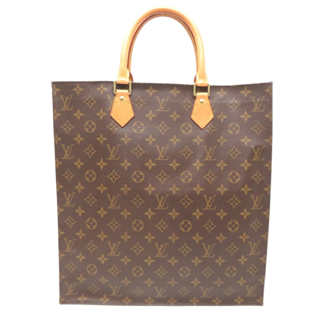 Louis Vuitton Sac Plat Women's Tote Bag M51140 (Discontinued) Monogram Brown