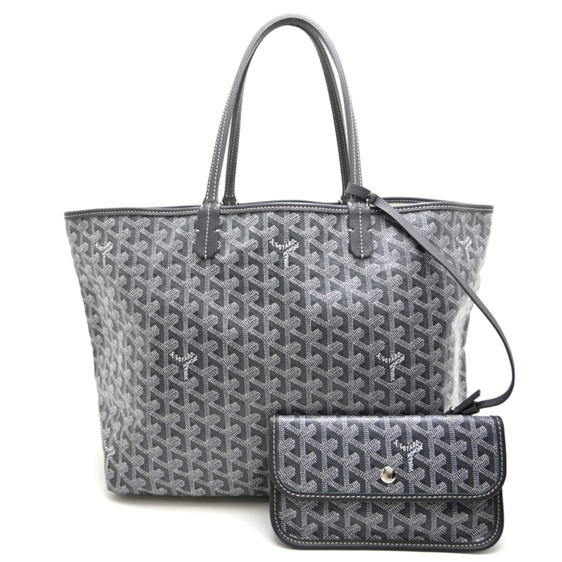 Goyard Saint Louis PM Women's/Men's Tote Bag, Goyardine Gray