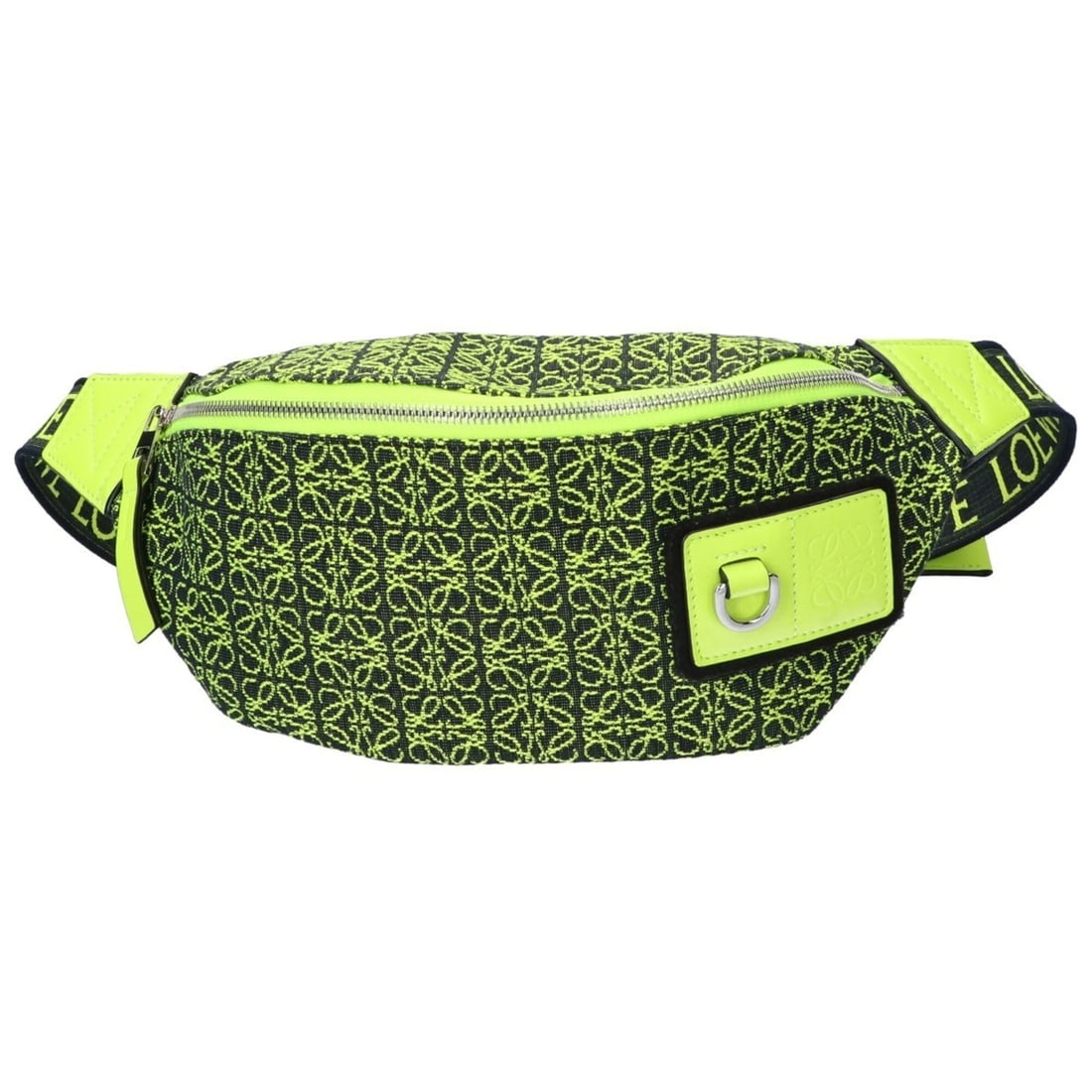 LOEWE B687W75X16 Yellow x Black Canvas Body Bag - Men's