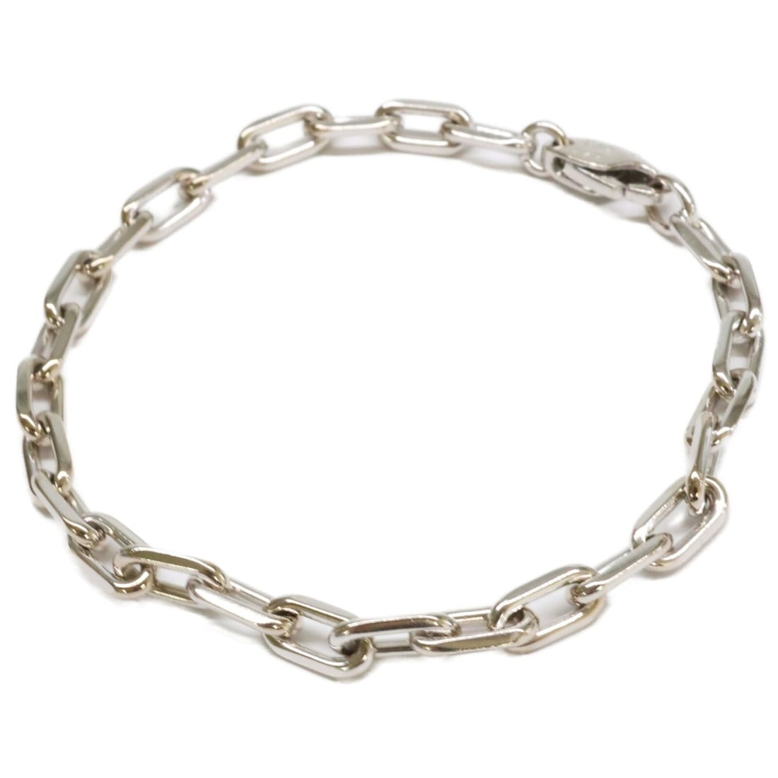 Cartier Spartacus bracelet in white gold, newly polished, ladies'.: --- Catalog ---Category: SizeLength: 19cm / 7.48''Category: DesignType: Charm braceletColor: White goldGender: WomenMaterial: White gold (18K)Category: GeneralBrand: Cartier--- Item List ---Section: C