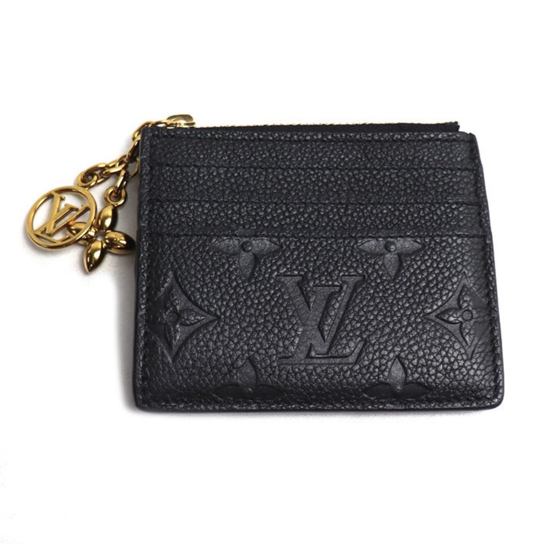 LOUIS VUITTON Louis Vuitton Portecartes Flora Coin Purse/Coin Case Monogram Empreinte Noir M82639