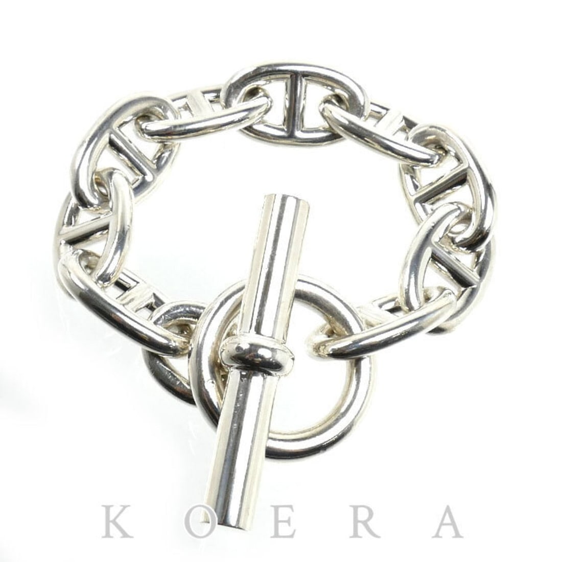 HERMES Hermes Sterling Silver 925 Choune d'Ancre TGM 9-link Bracelet 91g Women's: --- Catalog ---Category: SizeLength: 13.5cm / 5.31''Category: DesignType: Charm braceletGender: WomenMaterial: Silver 925Category: GeneralBrand: HermesCountry of Origin: France--- Item List ---Section