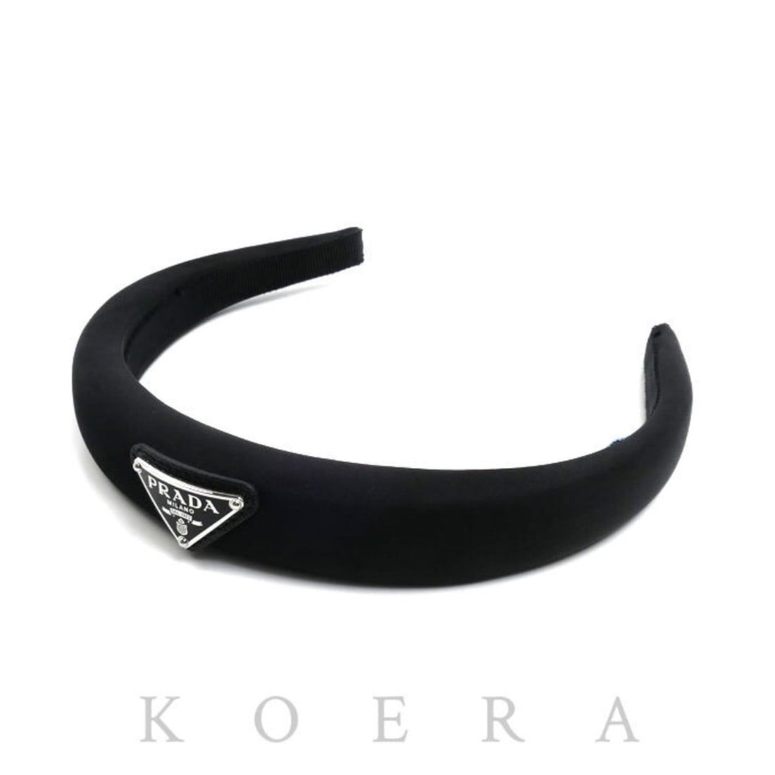 PRADA Recycled Polyamide Headband with Triangle Logo Hair Accessory 1IH080_2DMI_F0002 Women's