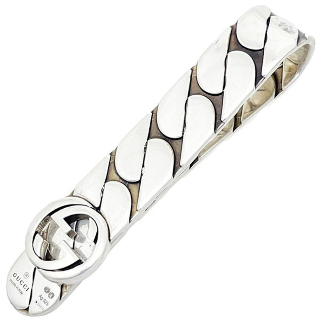 Gucci Interlocking G Money Clip, Ag925 Sterling Silver, 678646, GG Double G, Mark, Men's: --- Catalog ---Category: SizeSize (HxWxD): 5.8cm x 1cm / 2.28'' x 0.39''Category: DesignType: Money clipColor: SilverGender: MenMaterial: Silver 925 Category: GeneralMPN: 678646Brand: GucciCountry of 