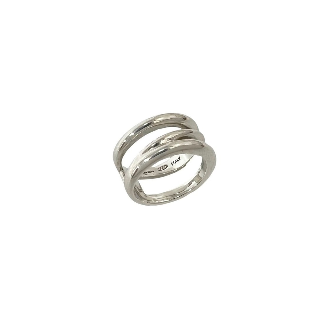TIFFANY&Co. Tiffany Open Diagonal Ring, Sterling Silver 925, Accessory, Men's & Women's, Silver,: --- Catalog ---Category: SizeJP Size: 12US Size: 6.5Category: DesignType: Band ringColor: SilverGender: Men,WomenMaterial: Silver 925Category: GeneralBrand: Tiffany--- Item List ---Section: ConditionR