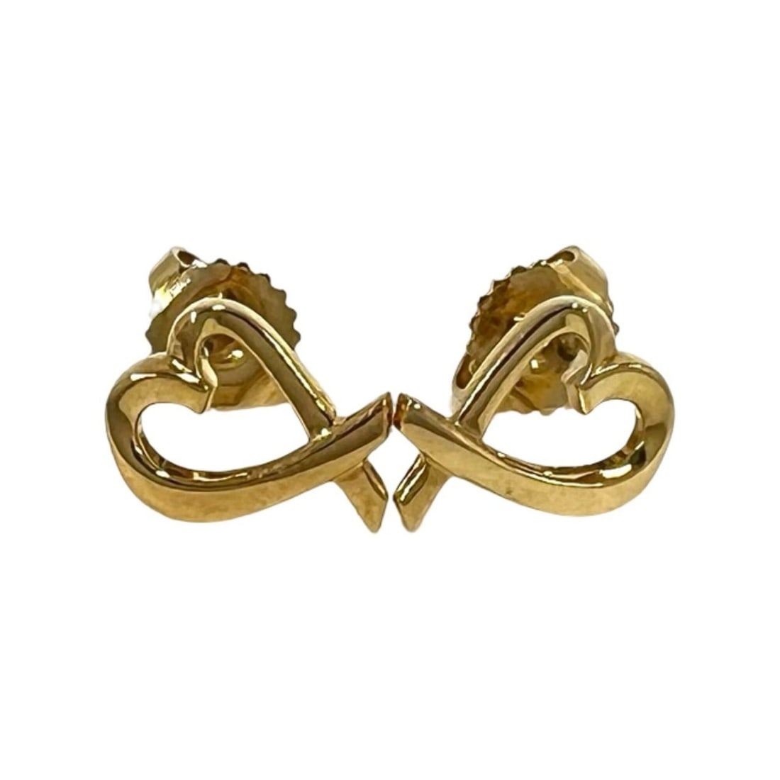 TIFFANY&Co. Tiffany Vintage Loving Heart Earrings, 18K Yellow Gold 750 YG, Accessory, Item No. 12432
