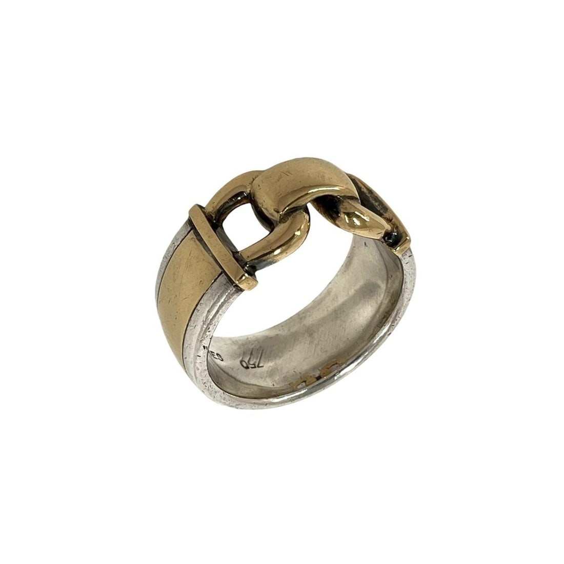 HERMES Montevideo Ring, Sterling Silver 925, 18K Yellow Gold 750 YG, and Gold, Item Number 56285: --- Catalog ---Category: SizeJP Size: 11US Size: 6Category: DesignType: Band ringColor: Gold, SilverGender: WomenMaterial: Silver 925, Yellow gold (18K)Category: GeneralBrand: Hermes--- Item List ---S