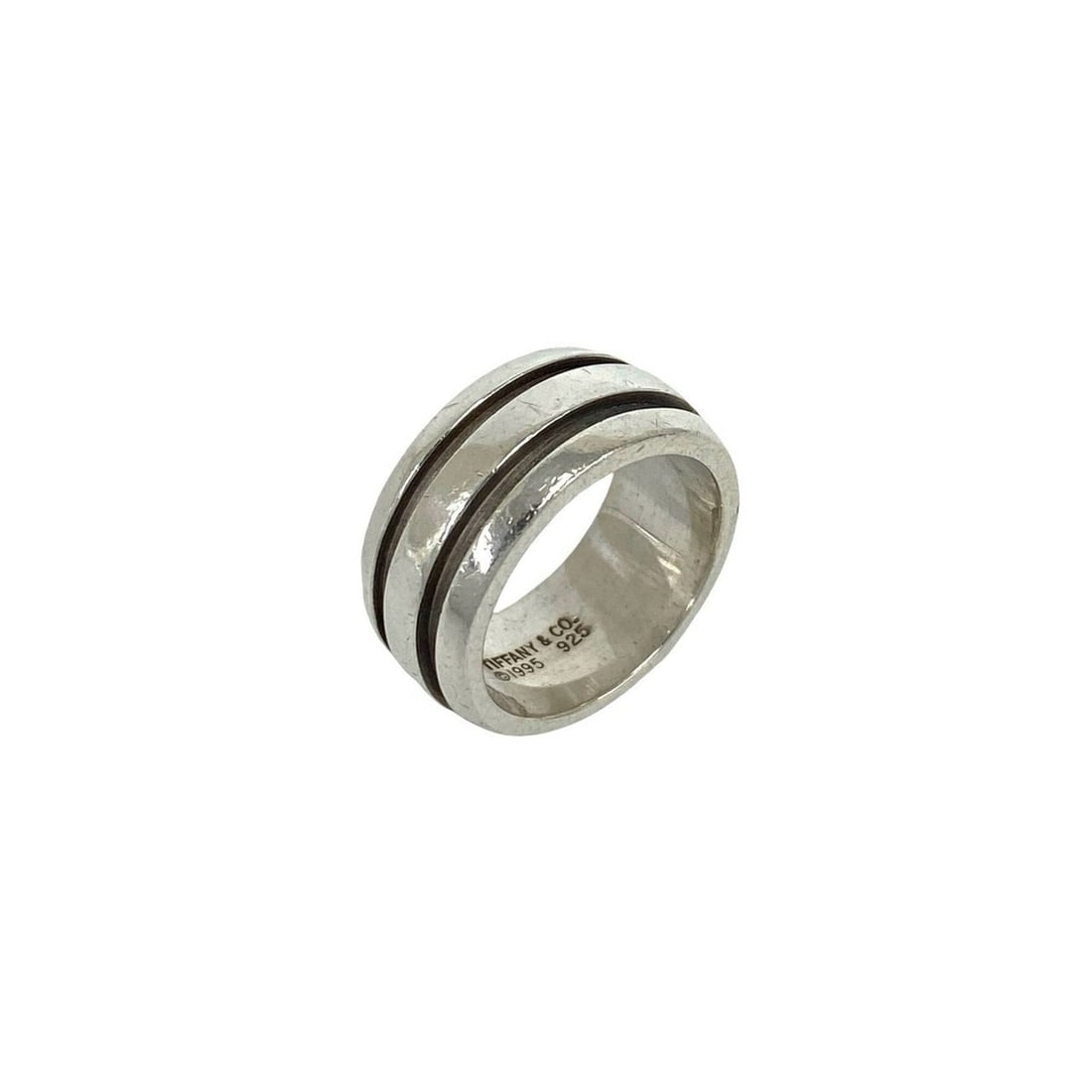 TIFFANY&Co. Tiffany Vintage Grooved Double Line Ring, Sterling Silver 925, Accessory, Silver, 37893