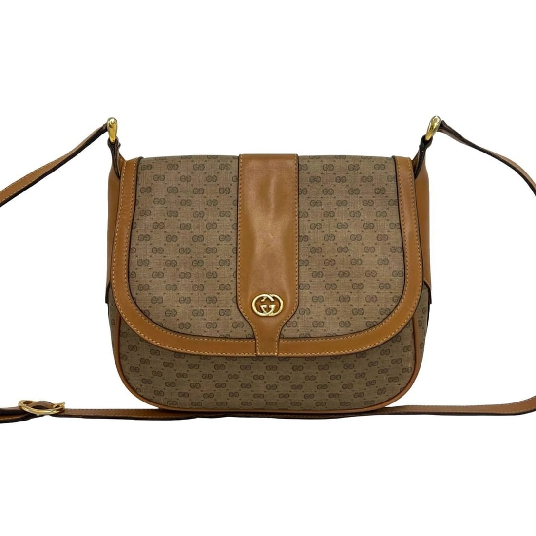 GUCCI Old Gucci Micro GG Logo Pattern Leather Mini Shoulder Bag Pouch Brown 801-4: --- Catalog ---Category: SizeSize (HxWxD): 21cm x 24cm x 5.5cm / 8.26'' x 9.44'' x 2.16''Category: DesignType: Pochette, Shoulder bagColor: BrownGender: WomenMaterial: Leather , PVC Category: GeneralB