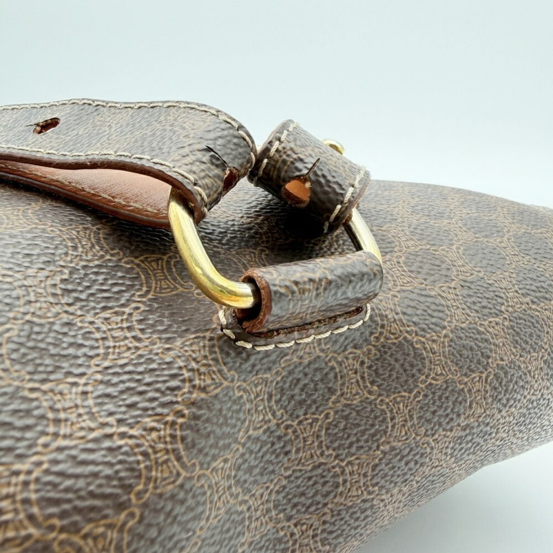 Celine Macadam Backpack Rucksack Brown Camel Old - 12