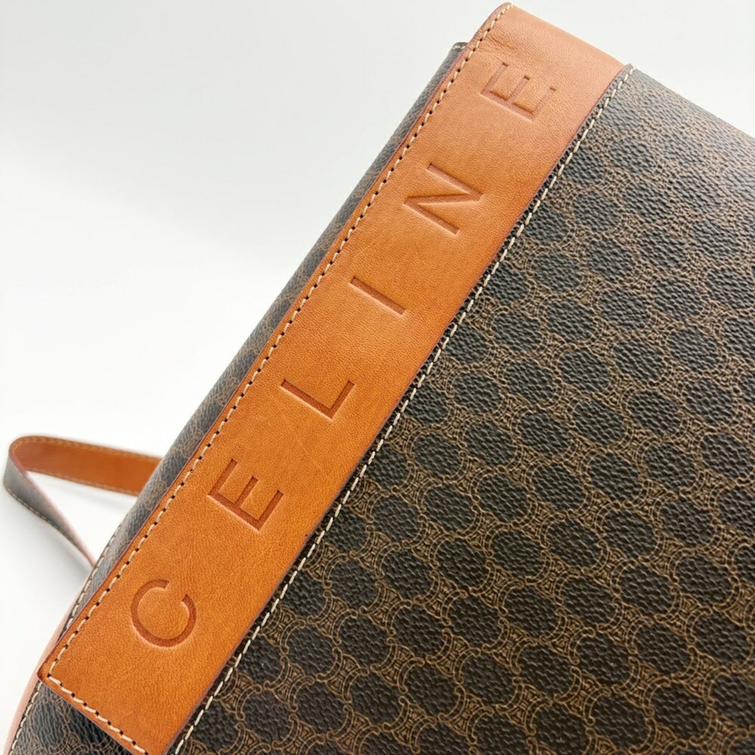 Celine Macadam Backpack Rucksack Brown Camel Old - 16