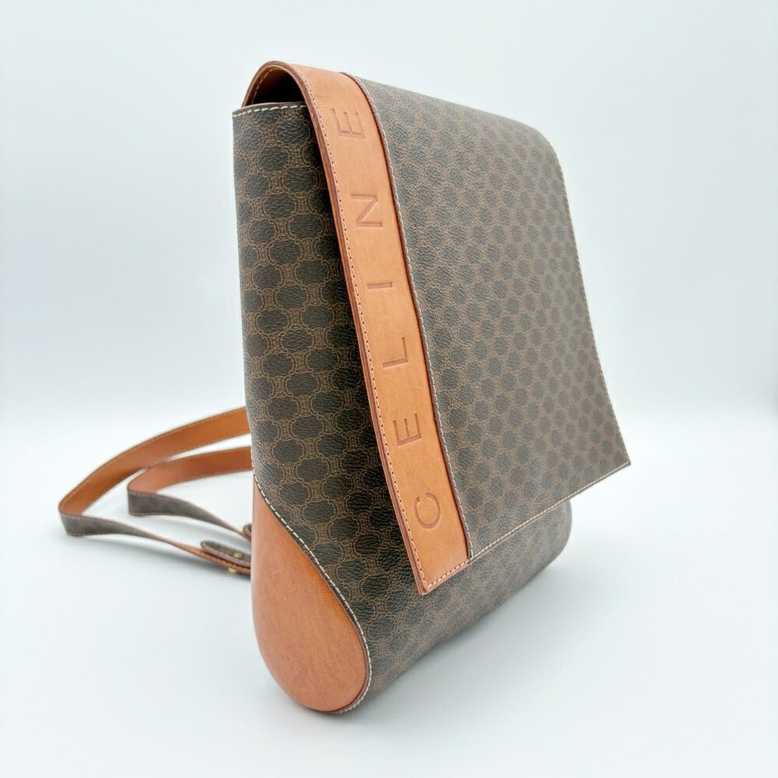 Celine Macadam Backpack Rucksack Brown Camel Old - 4