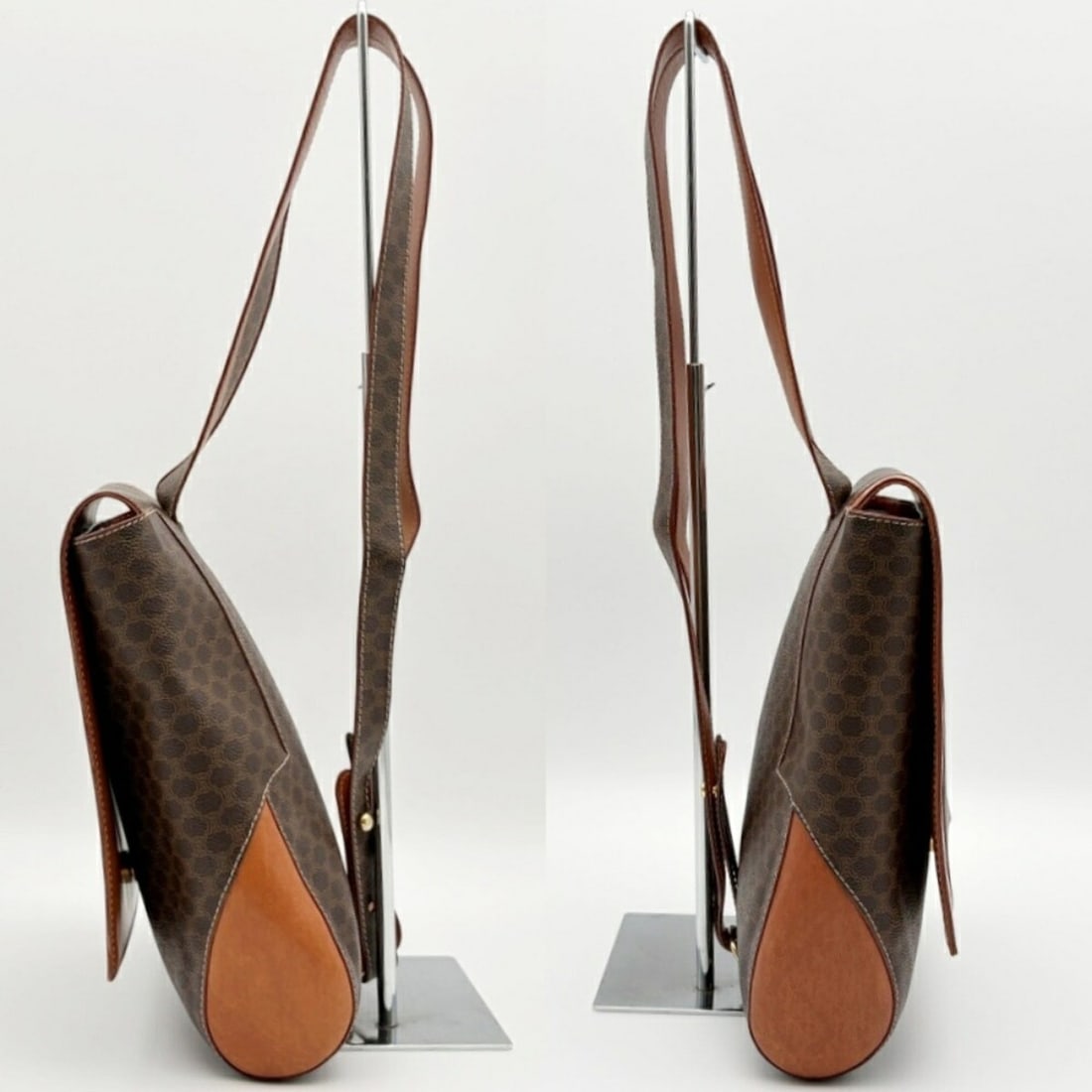 Celine Macadam Backpack Rucksack Brown Camel Old - 5
