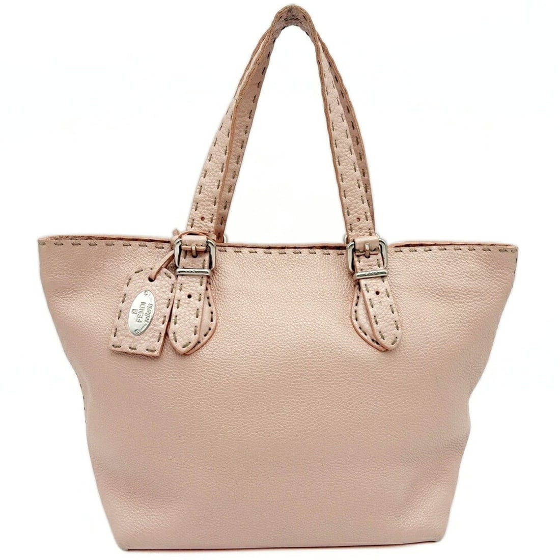Fendi Selleria Mini Tote Bag 8BH135 Leather Pink