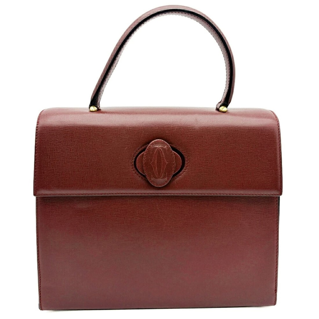 Cartier bag, Must line, L1000169, calf leather, burgundy.