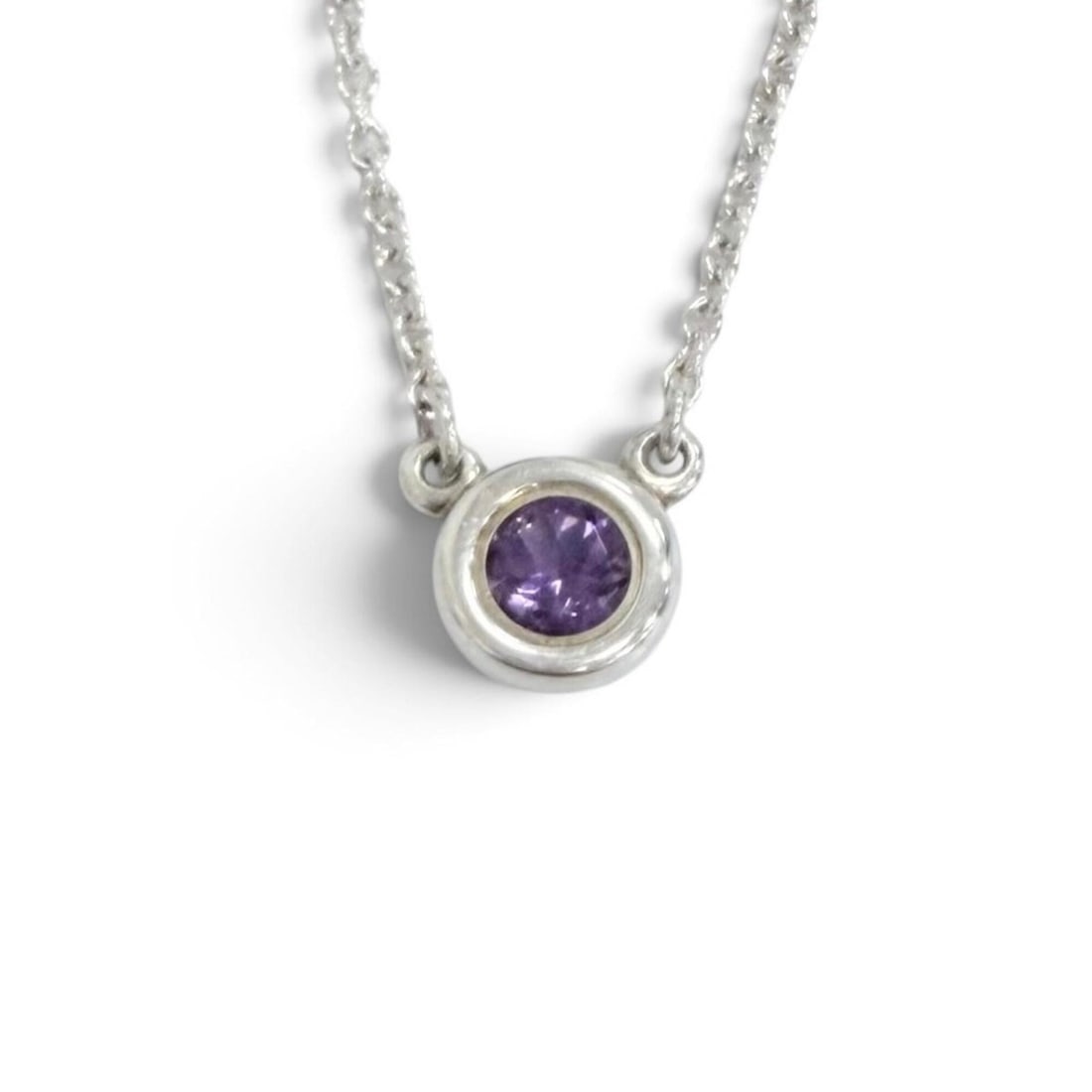 TIFFANY&Co. Tiffany & Co. Elsa Peretti Color By the Yard Pendant AG925 Amethyst Necklace, Silver, (1 of 11)