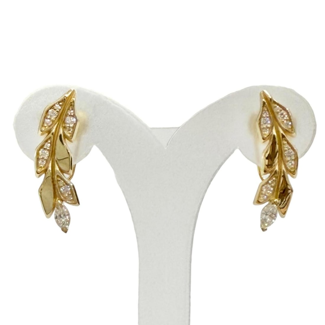 TIFFANY&Co. Tiffany Victoria Vine Diamond Earrings AU750 (YG) Total Diamonds 0.33ct Yellow Gold