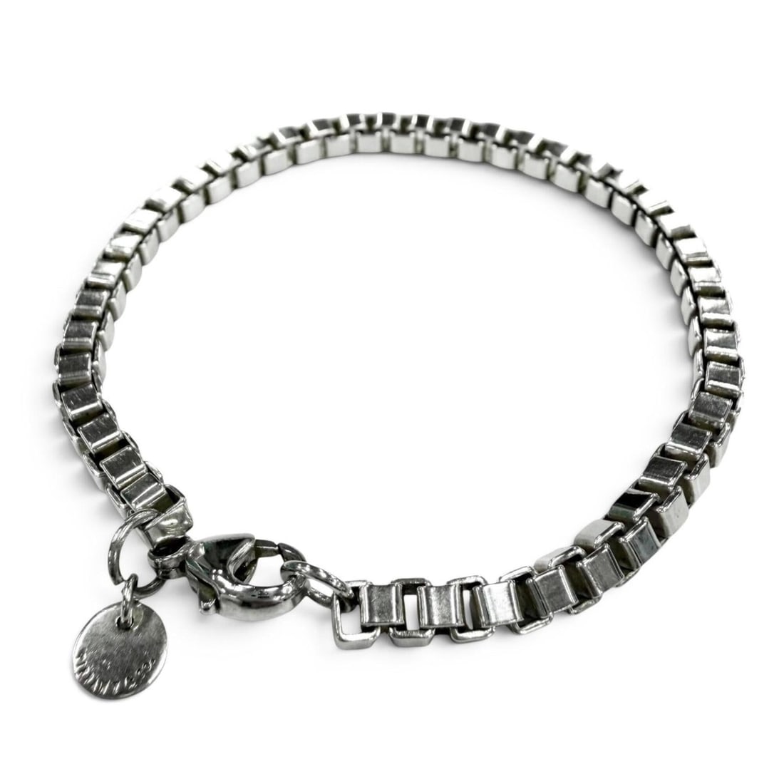 TIFFANY&Co. Tiffany Venetian 925 Chain Bracelet, Silver, Weight 16.5g, Men's, Comes with Box and: --- Catalog ---Category: SizeLength: 17cm / 6.69''Category: DesignType: Charm braceletColor: SilverGender: MenMaterial: Silver 925Category: GeneralBrand: Tiffany--- Item List ---Section: ConditionRank