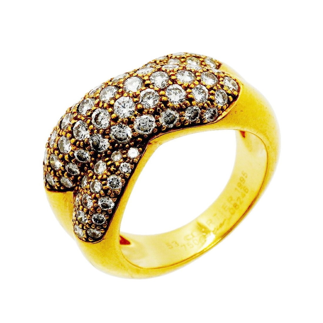 Cartier Colisée Ring, 18K Yellow Gold, Diamond, Size 53, Ladies', P3338617: --- Catalog ---Category: SizeUS Size: 6.5Brand Size: 53Category: DesignType: Band ringStone: DiamondGender: WomenMaterial: Yellow gold (18K)Category: GeneralBrand: Cartier--- Item List ---Section: Con