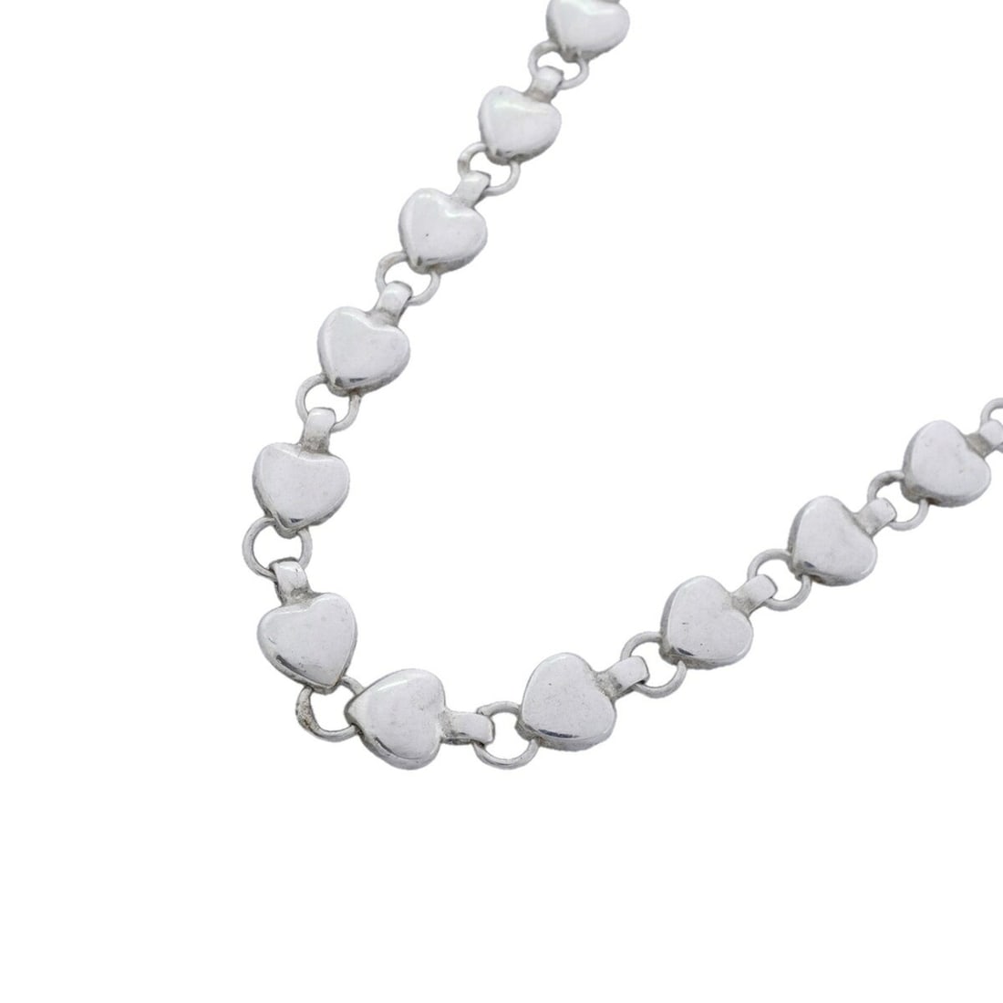 Tiffany & Co. Puff Heart Necklace, Sterling Silver 925, Women's, P3338496
