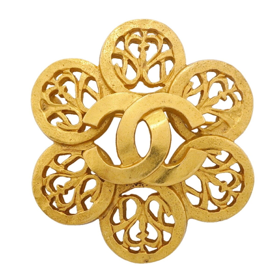 Chanel Brooch, Coco Mark, GP Plated Gold, Women's, P3333400