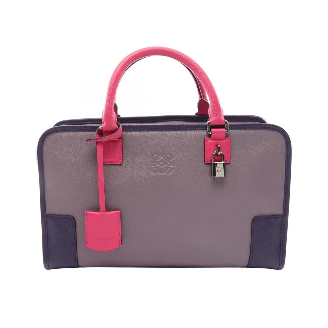 Loewe Amazona 36 Handbag, Leather, Women's, Purple/Pink