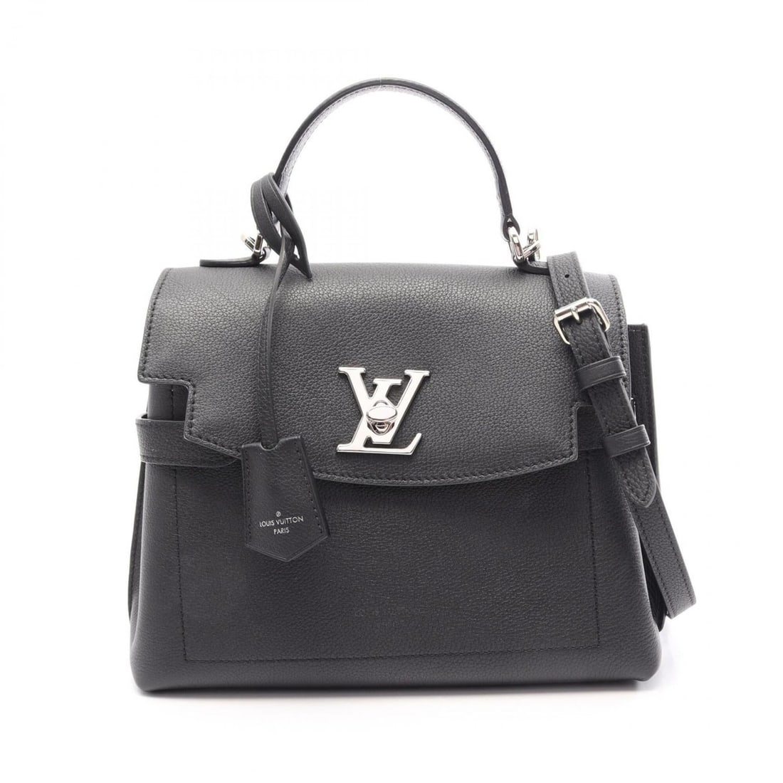 Louis Vuitton Lockme Ever BB 2-Way Handbag, Leather, Women's, Black, M53937 (1 of 10)
