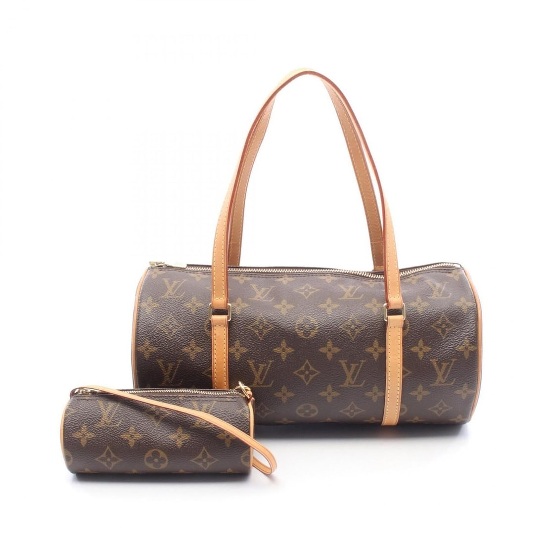 Louis Vuitton Papillon 30 Handbag, Coated Canvas and Leather, Monogram Pattern, Women's, Brown,
