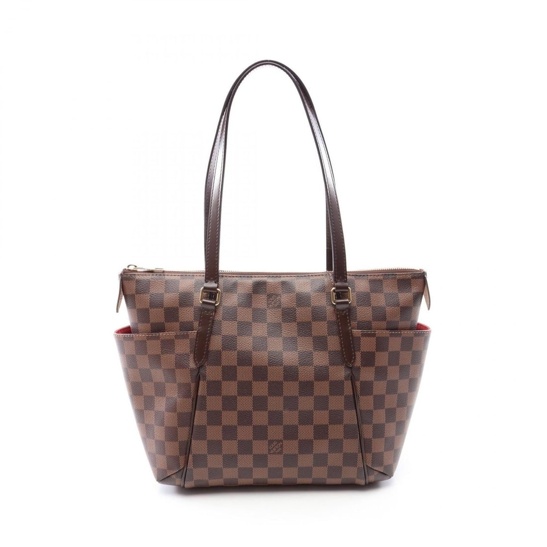 Louis Vuitton Totally PM Tote Bag Handbag, Coated Canvas and Leather, Damier Pattern, Women's,: --- Catalog ---Category: SizeSize (HxWxD): 25cm x 27cm x 13.5cm / 9.84'' x 10.62'' x 5.31''Category: DesignType: Handbag, Tote bagColor: Brown, EbeneGender: WomenMaterial: Coated canvas , PVC , Damier