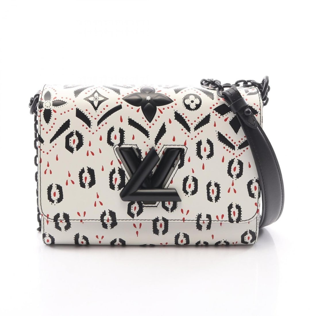 Louis Vuitton Twist MM Shoulder Bag/Handbag, Leather, Epi Women's, White, Black, Red, M50825