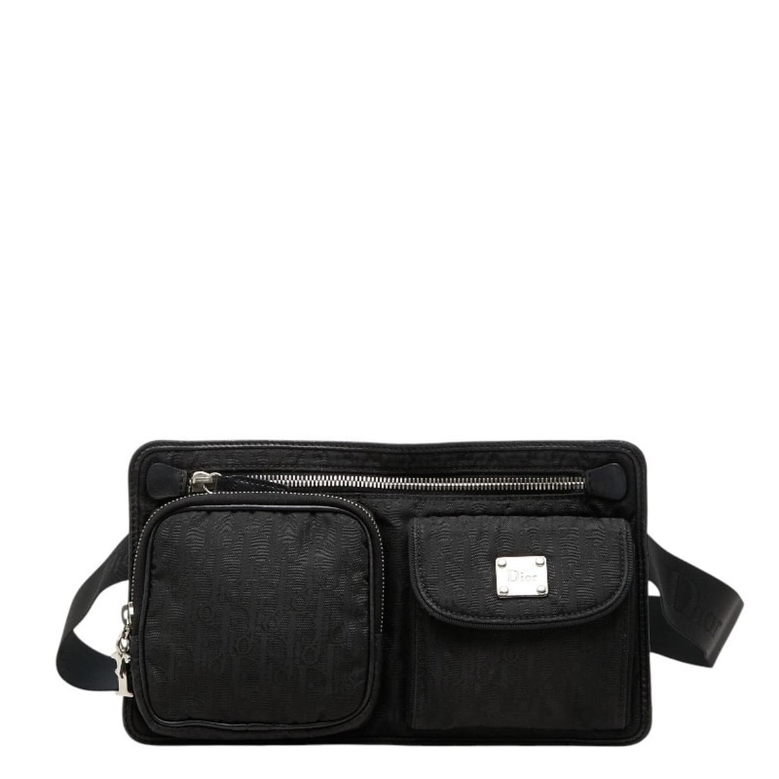 Christian Dior Dior Trotter Waist Pouch Shoulder Bag Black Canvas Leather Women's: --- Catalog ---Category: SizeSize (HxWxD): 15.5cm x 16cm x 1.5cm / 6.1'' x 6.29'' x 0.59''Category: DesignType: Shoulder bagColor: BlackGender: WomenMaterial: Canvas , Leather Category: GeneralBrand: 