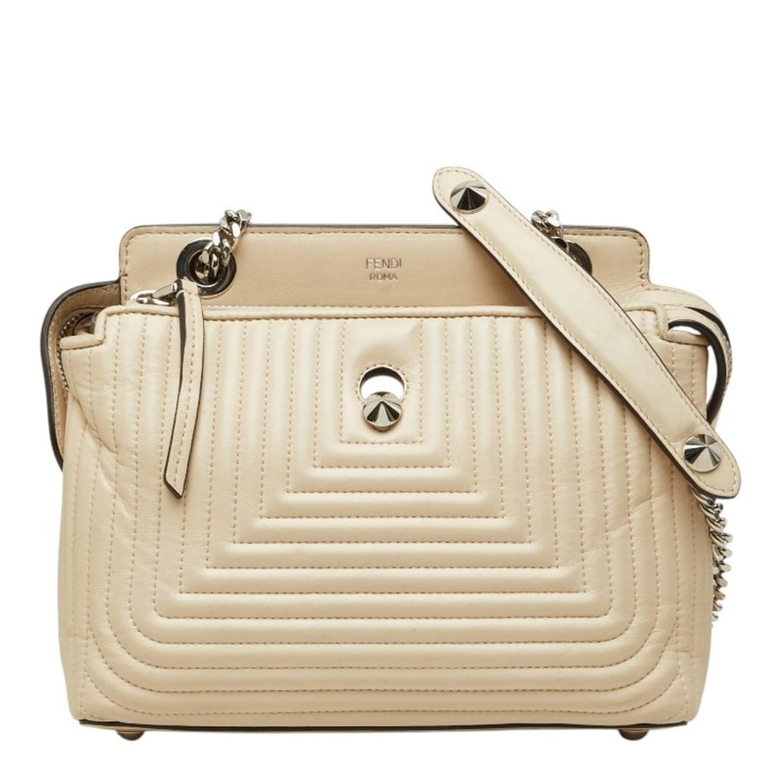 Fendi.com Click Chain Shoulder Bag 8BN299 Ivory Leather Women's FENDI