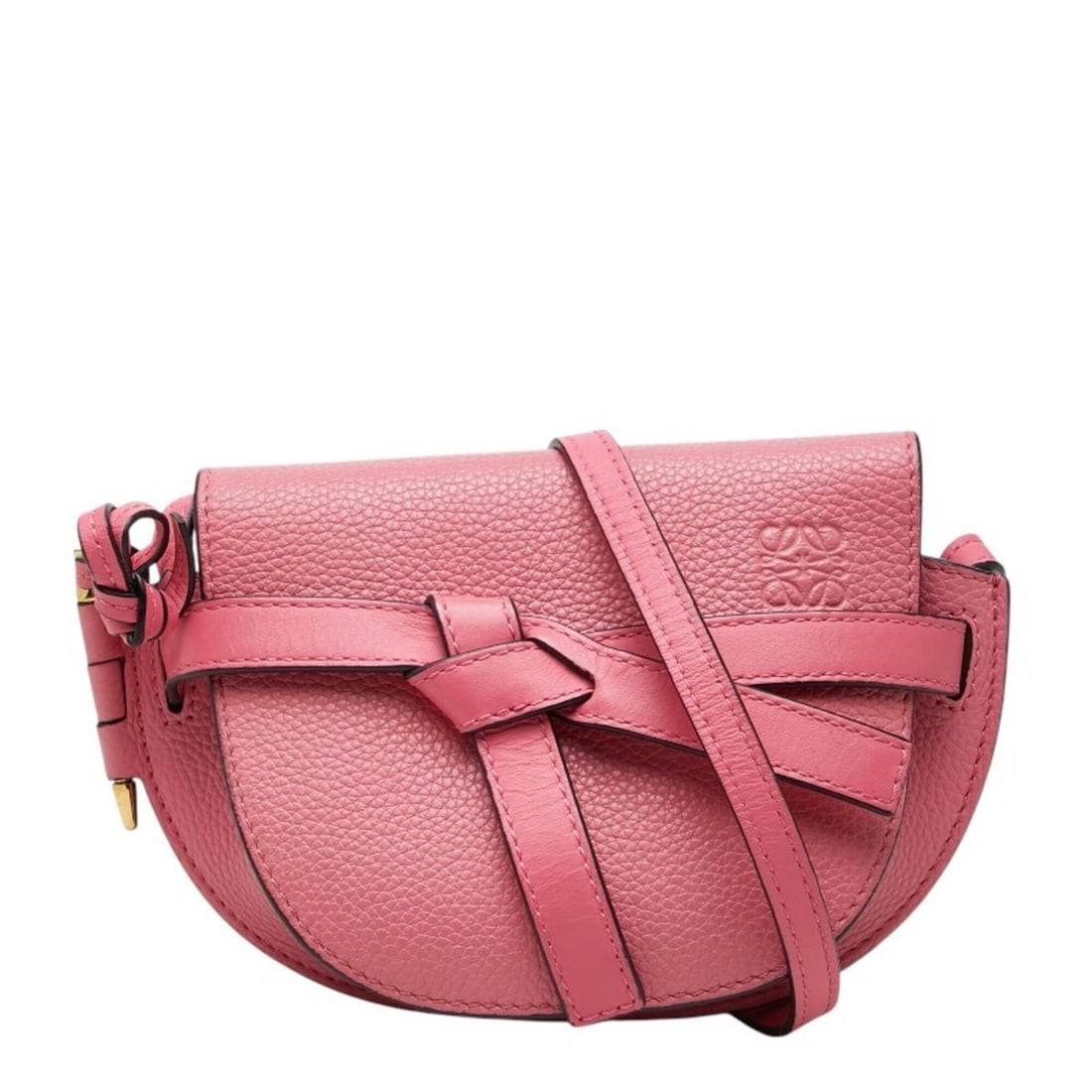 Loewe Anagram Gate Mini Shoulder Bag 261839 Pink Leather Women's LOEWE: --- Catalog ---Category: SizeSize (HxWxD): 13cm x 18cm x 7cm / 5.11'' x 7.08'' x 2.75''Category: DesignType: Shoulder bagColor: PinkGender: WomenMaterial: Leather Category: GeneralBrand: Loewe--- Item