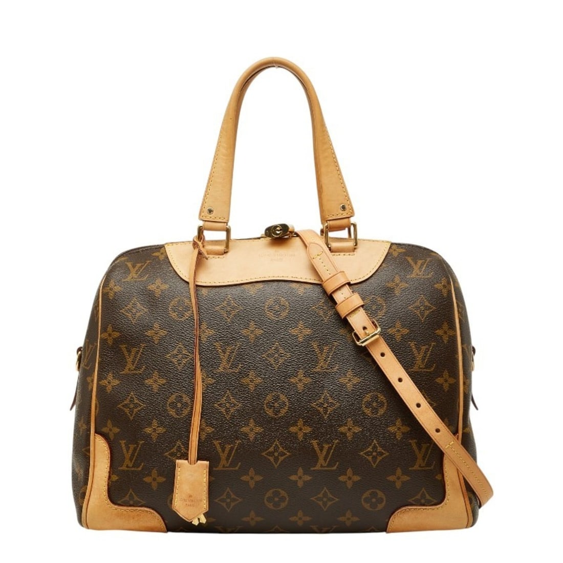 Louis Vuitton Monogram Retiro Handbag Shoulder Bag 2WAY M50056 Brown Leather Women's LOUIS VUITTON