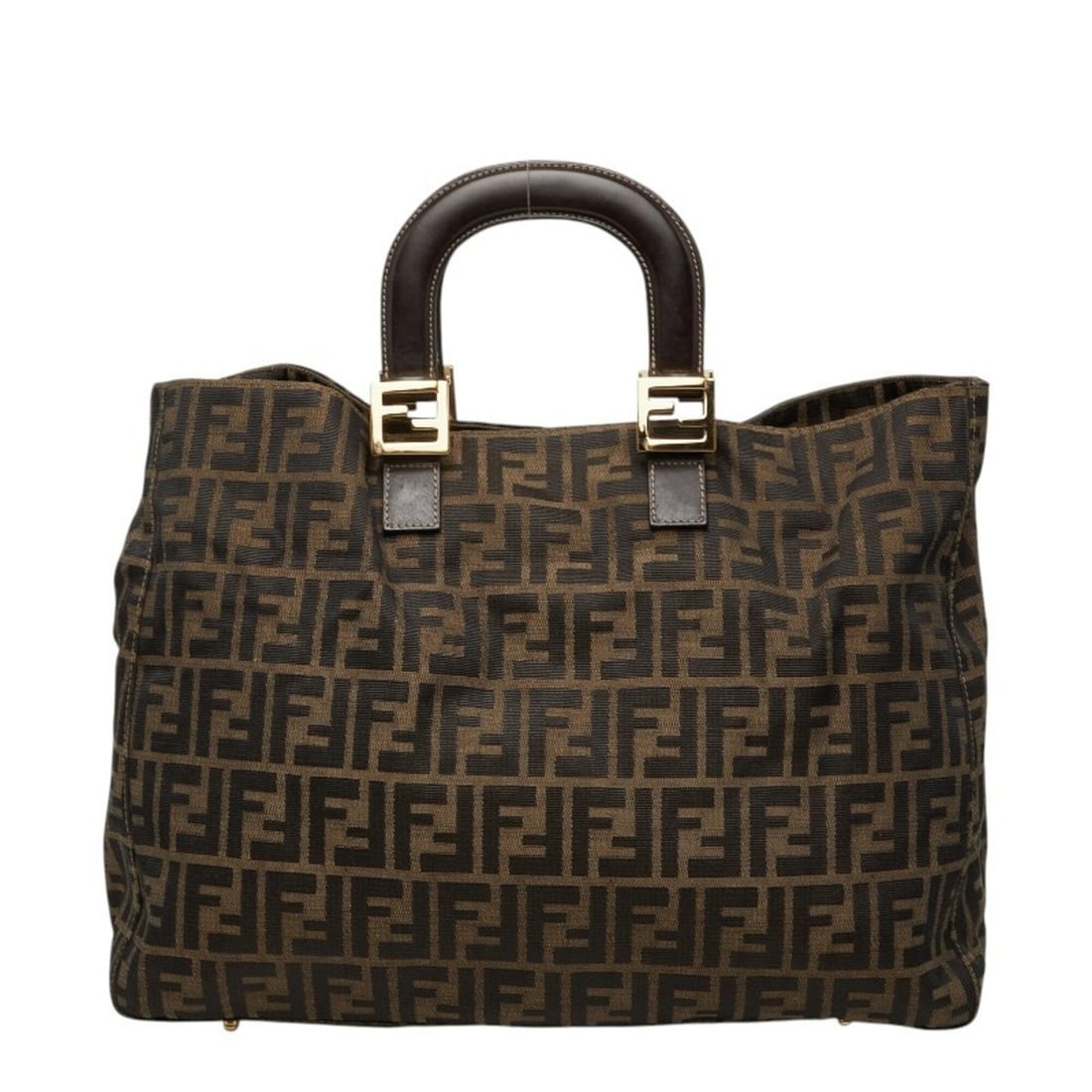 Fendi Zucca Handbag Tote Bag Brown Canvas Leather Women's FENDI: --- Catalog ---Category: SizeSize (HxWxD): 30cm x 40cm x 15cm / 11.81'' x 15.74'' x 5.9''Category: DesignType: Handbag, Tote bagColor: BrownGender: WomenMaterial: Canvas , Leather Category: GeneralBra