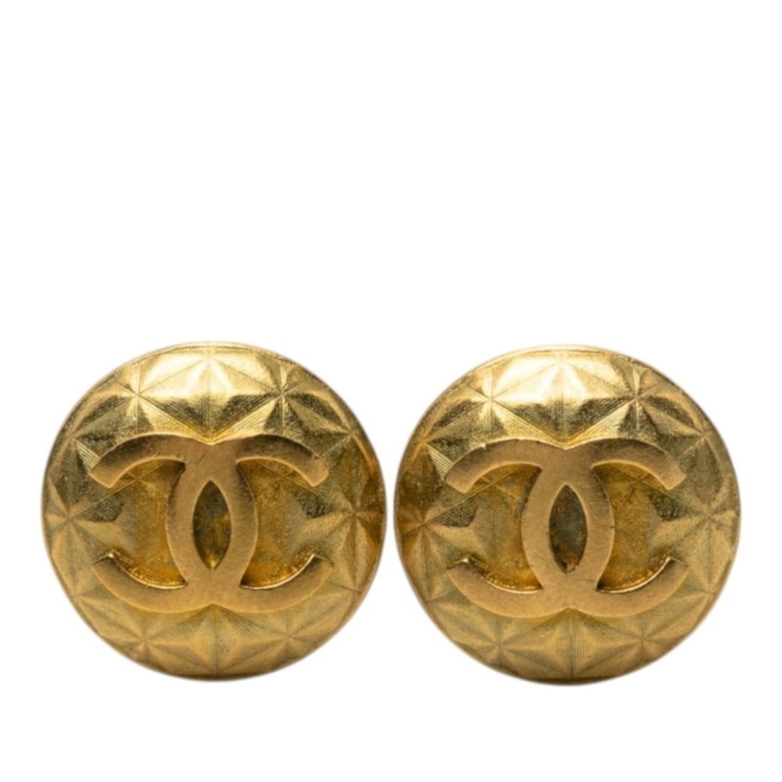 Chanel Vintage Coco Mark Earrings, Gold Plated, Women's CHANEL: --- Catalog ---Category: SizeSize (HxWxD): 20.70mm x 20.70mm / 0.81'' x 0.81''Category: DesignType: Clip earringsColor: GoldGender: WomenMaterial: Gold platingCategory: GeneralBrand: Chanel--- Item Li