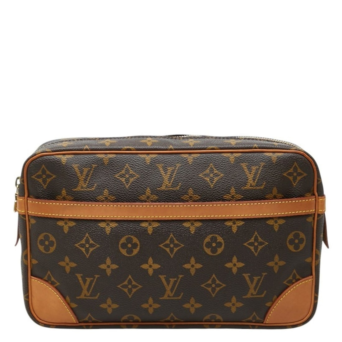 Louis Vuitton Monogram Compiegne 28 Second Bag Clutch M51845 Brown Leather Women's LOUIS VUITTON (1 of 11)