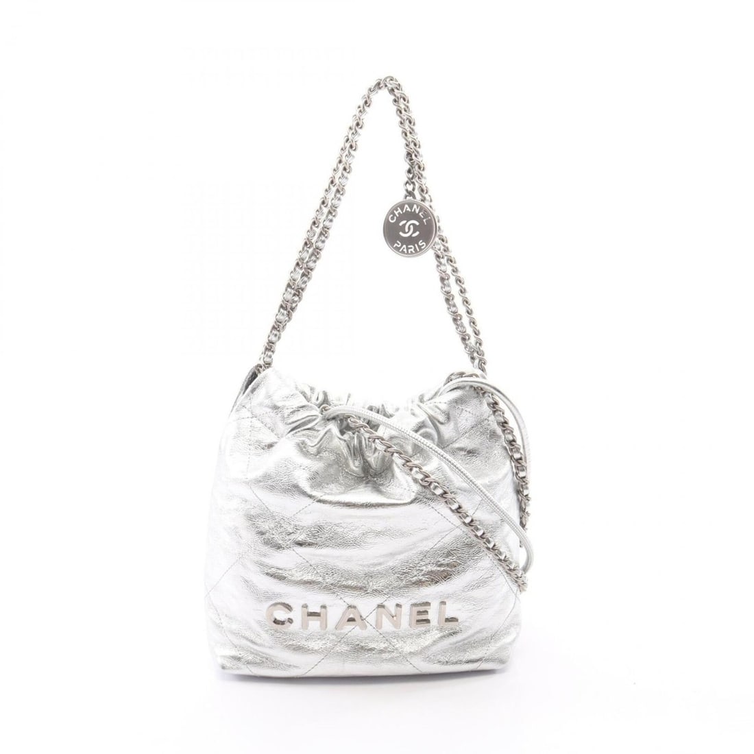 Chanel CHANEL 22 Mini 2-Way Shoulder Bag Handbag Leather Women's Silver: --- Catalog ---Category: SizeSize (HxWxD): 19cm x 17.5cm x 6cm / 7.48'' x 6.88'' x 2.36''Category: DesignType: Handbag, Shoulder bagColor: SilverGender: WomenMaterial: Leather Category: GeneralBrand: 
