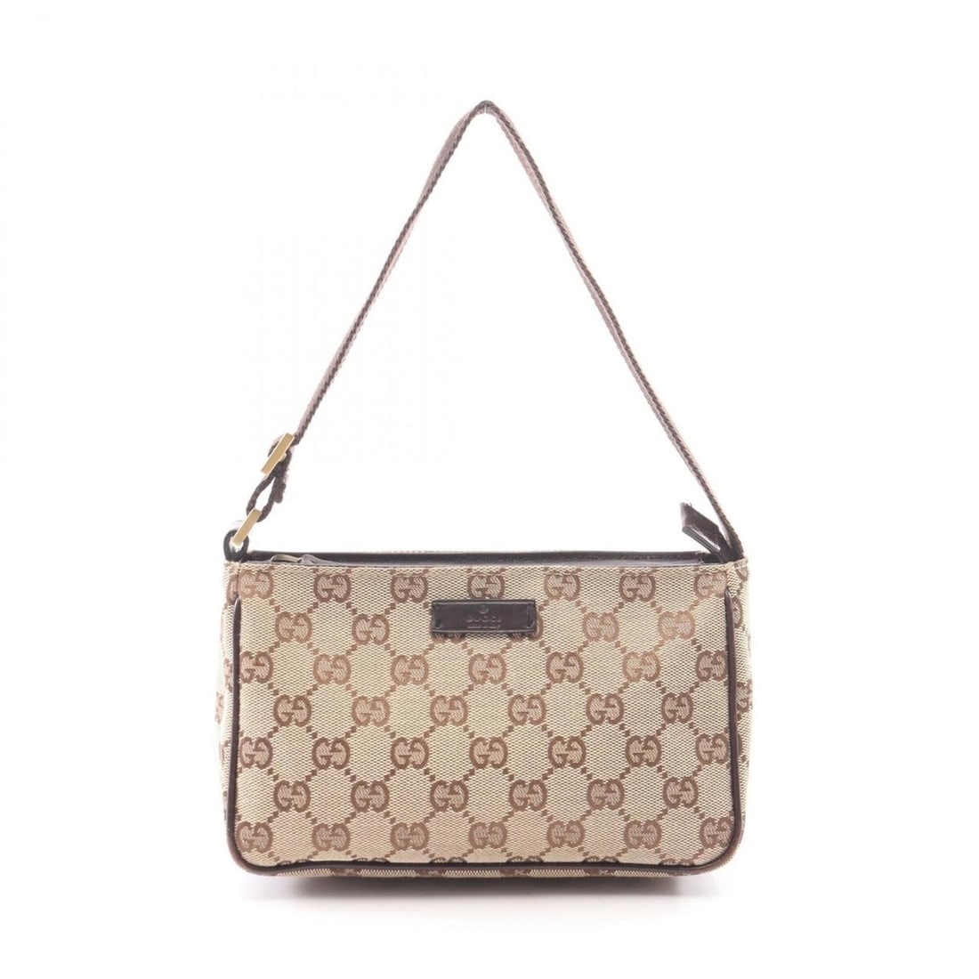 Gucci GG Canvas Handbag, and Leather, Women's, Beige/Brown, 106644