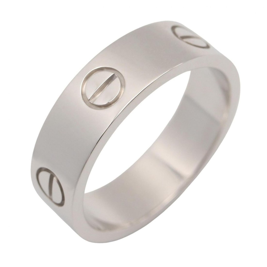 Cartier Love Ring, 18K White Gold (18KWG), Silver Tone, for Men and Women, B4084800: --- Catalog ---Category: SizeUS Size: 9.5Brand Size: 59Category: DesignType: Band ringColor: White goldGender: Men,WomenMaterial: White gold (18K)Category: GeneralMPN: B4084800Brand: Cartier--- Item L